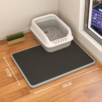 HKM-9189053 Double-Layer Waterproof Cat Litter Mat with Urine Trap and Non-Slip Design for Easy Cleaning