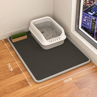 HKM-9189053 Double-Layer Waterproof Cat Litter Mat with Urine Trap and Non-Slip Design for Easy Cleaning