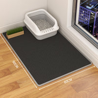 HKM-9189053 Double-Layer Waterproof Cat Litter Mat with Urine Trap and Non-Slip Design for Easy Cleaning