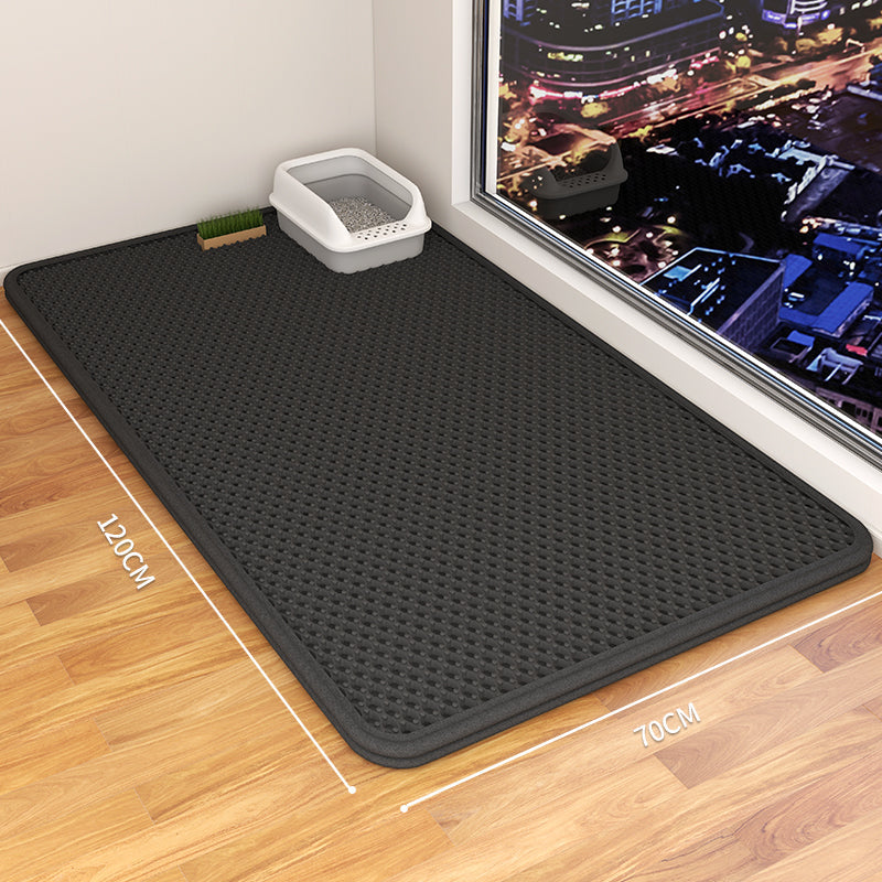 HKM-9189053 Double-Layer Waterproof Cat Litter Mat with Urine Trap and Non-Slip Design for Easy Cleaning