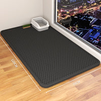 HKM-9189053 Double-Layer Waterproof Cat Litter Mat with Urine Trap and Non-Slip Design for Easy Cleaning
