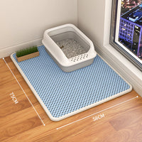 HKM-9189053 Double-Layer Waterproof Cat Litter Mat with Urine Trap and Non-Slip Design for Easy Cleaning