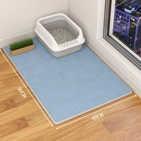 HKM-9189053 Double-Layer Waterproof Cat Litter Mat with Urine Trap and Non-Slip Design for Easy Cleaning
