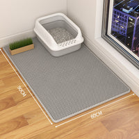 HKM-9189053 Double-Layer Waterproof Cat Litter Mat with Urine Trap and Non-Slip Design for Easy Cleaning