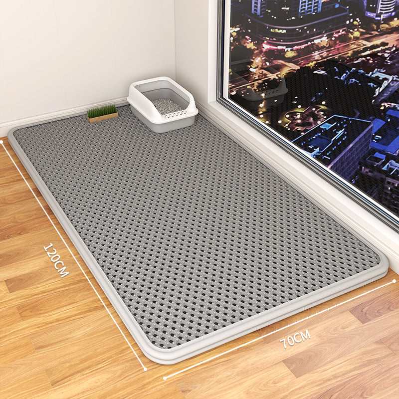 HKM-9189053 Double-Layer Waterproof Cat Litter Mat with Urine Trap and Non-Slip Design for Easy Cleaning