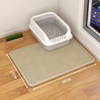 HKM-9189053 Double-Layer Waterproof Cat Litter Mat with Urine Trap and Non-Slip Design for Easy Cleaning