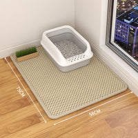 HKM-9189053 Double-Layer Waterproof Cat Litter Mat with Urine Trap and Non-Slip Design for Easy Cleaning