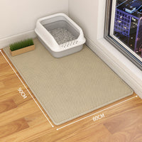 HKM-9189053 Double-Layer Waterproof Cat Litter Mat with Urine Trap and Non-Slip Design for Easy Cleaning