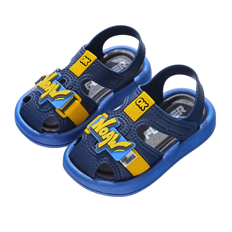 HKM-918995 Stylish and Comfortable Summer New Girls' Sandals with Soft Non-Slip Bottom, Unique Textured Beach Sandals for Children