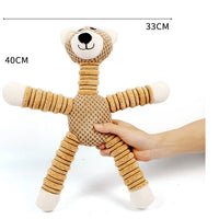 HKM-9191229 Squeaky Plush Dog Toy for Small to Large Dogs - Funny Chew Elephant, Pig, Bear
