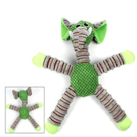 HKM-9191229 Squeaky Plush Dog Toy for Small to Large Dogs - Funny Chew Elephant, Pig, Bear