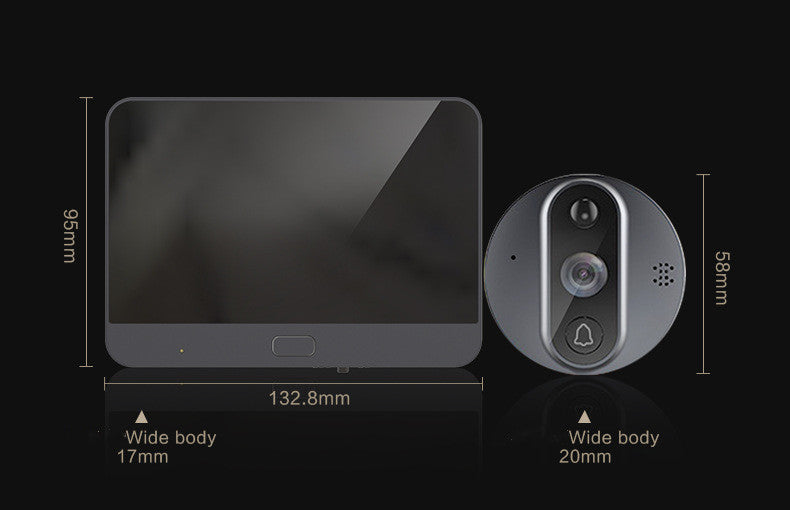 HKM-919123 Smart WiFi Visual Peephole Doorbell with Electronic Display