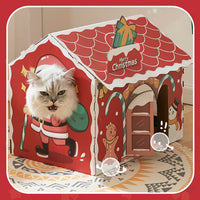 HKM-9191613 Limited Edition Christmas Corrugated Paper Cat Scratcher Nest