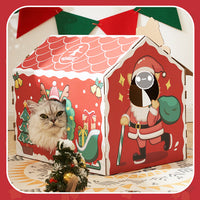 HKM-9191613 Limited Edition Christmas Corrugated Paper Cat Scratcher Nest
