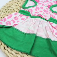 HKM-9192125 Pink Floral Print Swing Dress for Dogs