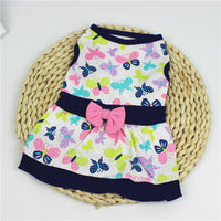 HKM-9192125 Pink Floral Print Swing Dress for Dogs