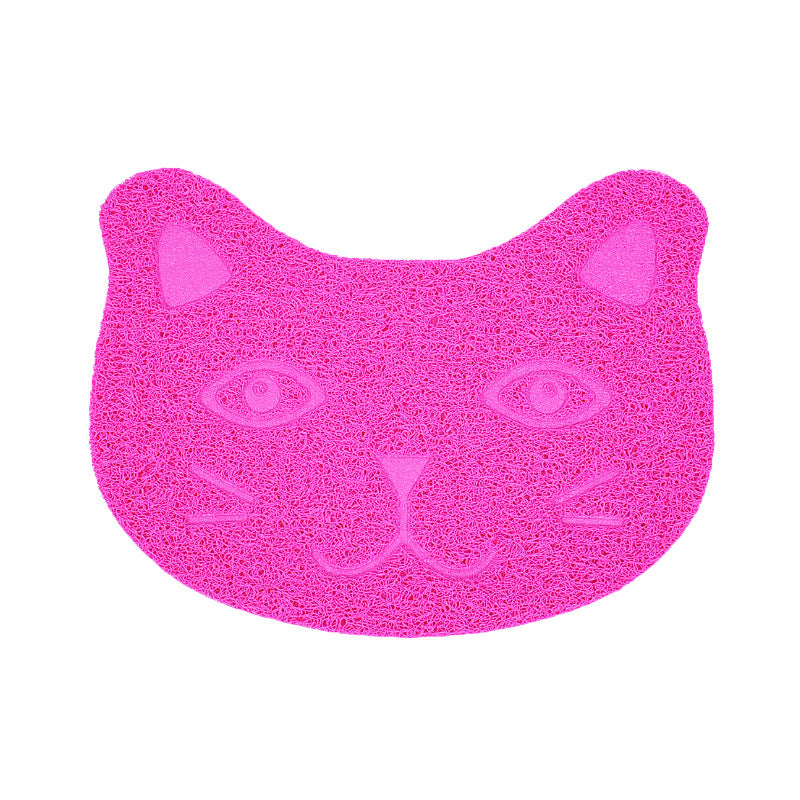 HKM-9193405 PVC Waterproof Pet Bowl Mat with Paw Print Design - 30x40cm Cat Litter Pad