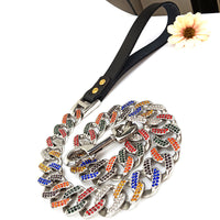 HKM-9193533 Stainless Steel 304 Dog Collar with Metal Chain - Available in Various Sizes