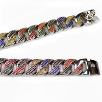 HKM-9193533 Stainless Steel 304 Dog Collar with Metal Chain - Available in Various Sizes
