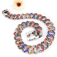 HKM-9193533 Stainless Steel 304 Dog Collar with Metal Chain - Available in Various Sizes
