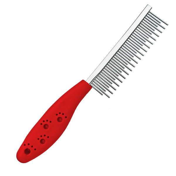 HKM-9194813 2-in-1 Pet Grooming Comb for Dogs and Cats with Short and Long Teeth - Dematting Tool for Long Hair