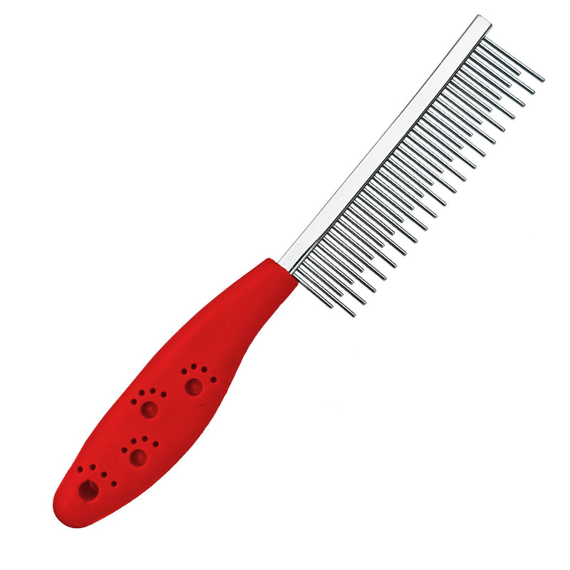 HKM-9194813 2-in-1 Pet Grooming Comb for Dogs and Cats with Short and Long Teeth - Dematting Tool for Long Hair