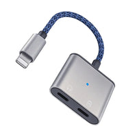 HKM-919507 2-in-1 Lightning Audio Adapter with Charging for iPhone - Headphone Jack Splitter