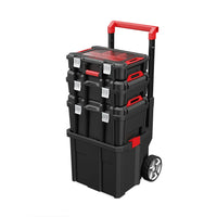 HKM-919635 4-Part Portable Rolling Tool Box with Wheels and Organizers for Easy Storage Solutions
