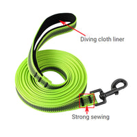 HKM-9197117 Reflective Nylon Pet Traction Rope with Non-Slip Handle, Multiple Lengths Available