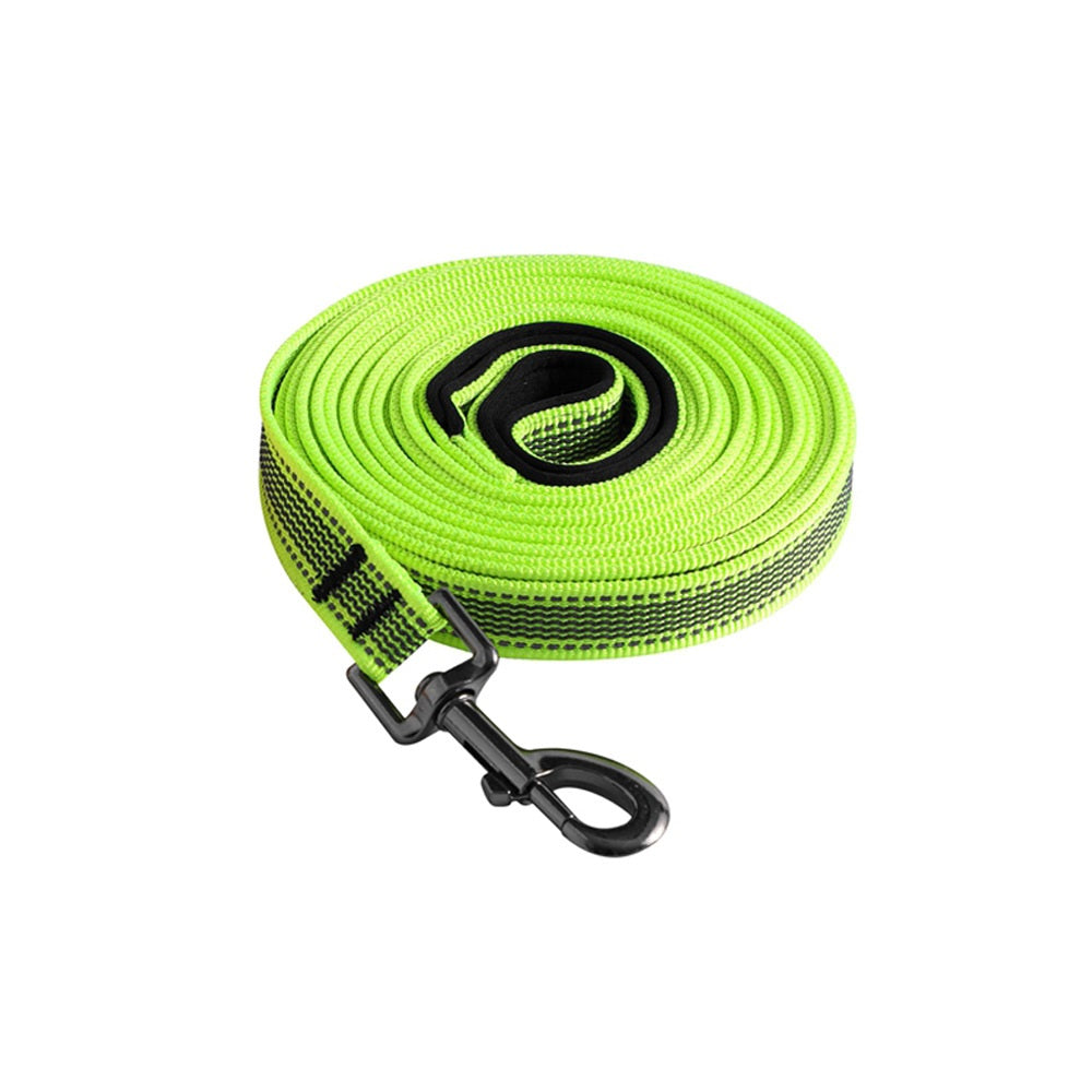 HKM-9197117 Reflective Nylon Pet Traction Rope with Non-Slip Handle, Multiple Lengths Available