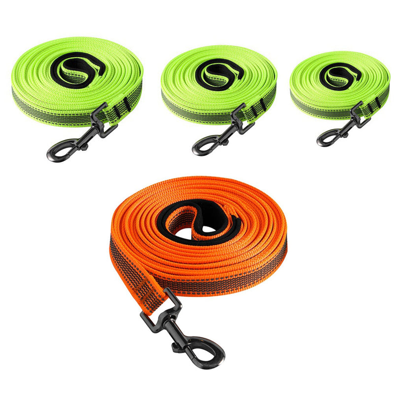 HKM-9197117 Reflective Nylon Pet Traction Rope with Non-Slip Handle, Multiple Lengths Available
