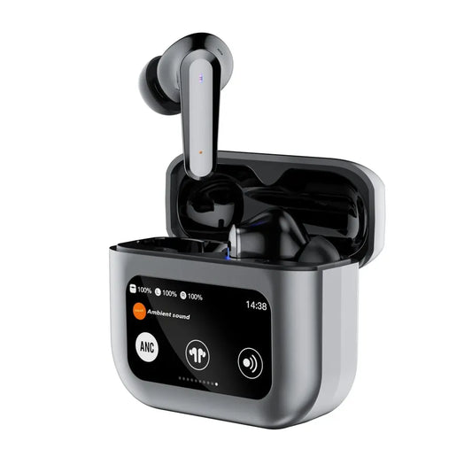 HKM-919763 Q30 Smart In-Ear Headset with LCD Screen, Binaural Noise Reduction, and Long Battery Life