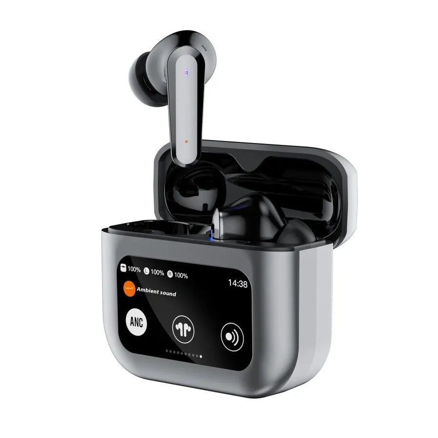 HKM-919763 Q30 Smart In-Ear Headset with LCD Screen, Binaural Noise Reduction, and Long Battery Life