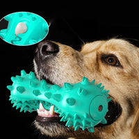 HKM-9198141 Talking Dog Toothbrush Toy - Interactive Dental Chew for Dogs in Blue, Green, Yellow