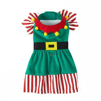 HKM-919827 Cute Green Knitted Dog Skirt for Christmas - Available in Multiple Sizes