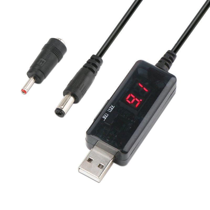 HKM-919827 USB DC Boost Converter for 5V to 9V/12V Power Supply, Portable Step-Up for WiFi Routers