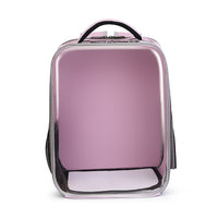 HKM-9199549 Portable Transparent Cat and Dog Backpack - Large Capacity, Breathable Design, PVC Material, Available in Black, Gray, Blue, Pink