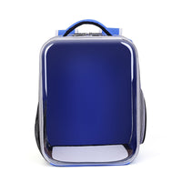 HKM-9199549 Portable Transparent Cat and Dog Backpack - Large Capacity, Breathable Design, PVC Material, Available in Black, Gray, Blue, Pink