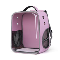HKM-9199549 Portable Transparent Cat and Dog Backpack - Large Capacity, Breathable Design, PVC Material, Available in Black, Gray, Blue, Pink