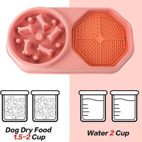HKM-9200573 Interactive Slow Feeder Dog Bowl for Healthy Eating, Anti-Gulping Design to Prevent Choking and Bloat