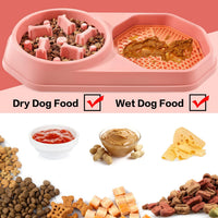 HKM-9200573 Interactive Slow Feeder Dog Bowl for Healthy Eating, Anti-Gulping Design to Prevent Choking and Bloat