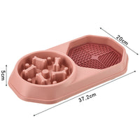 HKM-9200573 Interactive Slow Feeder Dog Bowl for Healthy Eating, Anti-Gulping Design to Prevent Choking and Bloat
