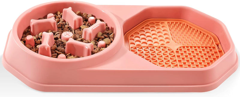 HKM-9200573 Interactive Slow Feeder Dog Bowl for Healthy Eating, Anti-Gulping Design to Prevent Choking and Bloat
