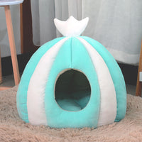 HKM-9201341 Cozy Thickened Pet Nest for Small Dogs and Cats - Yurt Style in Pink, Gray, Brown, Green - 50x50CM