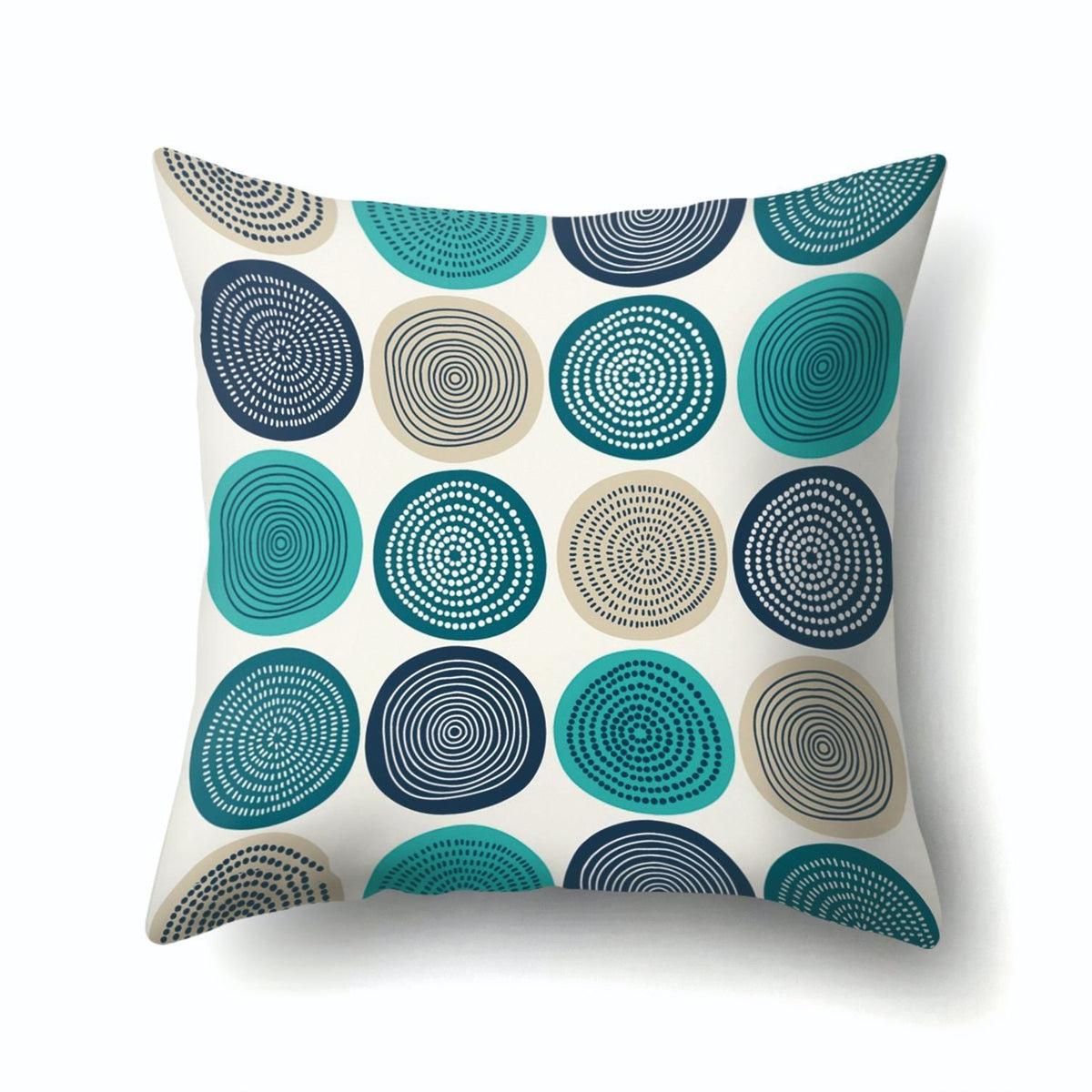 HKM-920147 Customizable Green Polyester Pillowcase – Digitally Printed Front, White Back, 45cm x 45cm