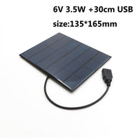HKM-920147 Solar Panel Fan with Mobile Phone Charging Capability - 6V Options Available