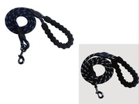 HKM-9202877 Fashion Foam Handle Traction Strap Set with Black and White Reflective Strip - 1.5m Polyester Lead Rope