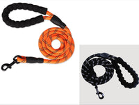 HKM-9202877 Fashion Foam Handle Traction Strap Set with Black and White Reflective Strip - 1.5m Polyester Lead Rope
