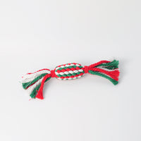 HKM-9203901 Cotton Rope Knot Toy for Dogs and Cats - Christmas Tree Design, Durable and Safe for Chewing