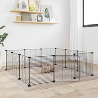 HKM-9204669 8-Panel and 12-Panel Powder-Coated Steel Pet Cage with Door for Training and Play